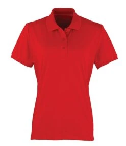 Premier® Premier Ladies Coolchecker Piqué Polo Shirt 35 Premier® Premier Ladies Coolchecker Piqué Polo Shirt -XAMAX pr616 red front 1