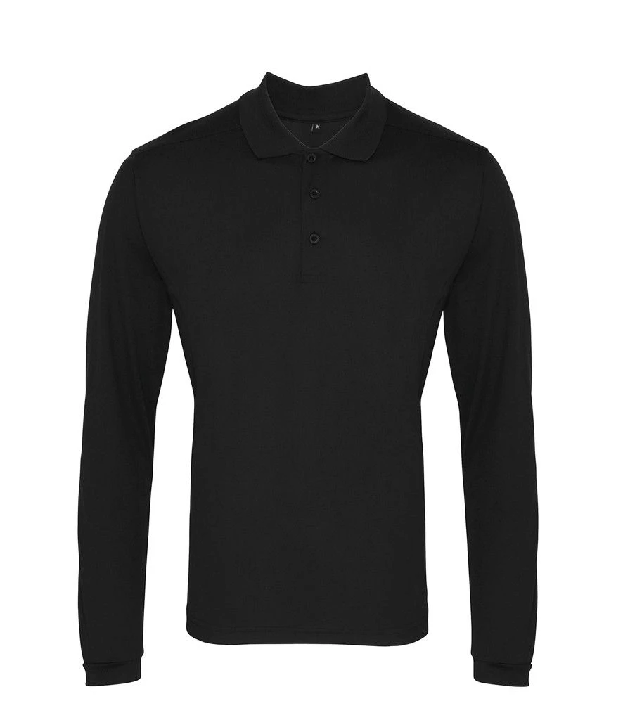 Premier® Premier Long Sleeve Coolchecker Piqué Polo Shirt 6 Premier® Premier Long Sleeve Coolchecker Piqué Polo Shirt - Image 4