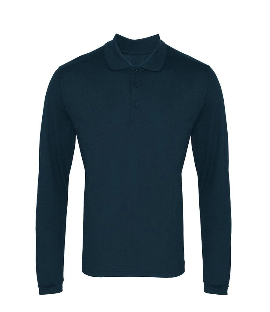 Premier® Premier Long Sleeve Coolchecker Piqué Polo Shirt 20 Premier® Premier Long Sleeve Coolchecker Piqué Polo Shirt - Image 18