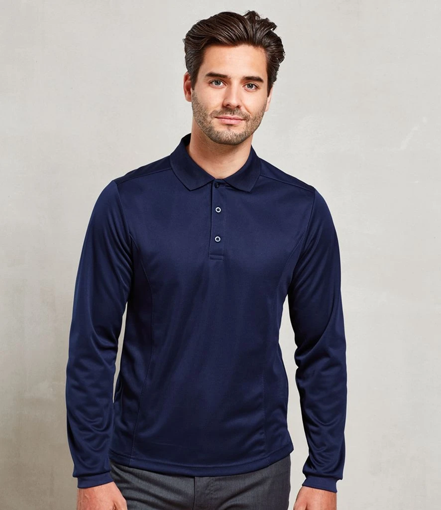 Premier® Premier Long Sleeve Coolchecker Piqué Polo Shirt 15 Premier® Premier Long Sleeve Coolchecker Piqué Polo Shirt - Image 13