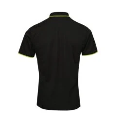 Premier® Premier Contrast Coolchecker Piqué Polo Shirt -XAMAX pr618 bk 2flm back