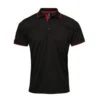 Premier® Premier Contrast Coolchecker Piqué Polo Shirt -XAMAX pr618 bk 2frd front