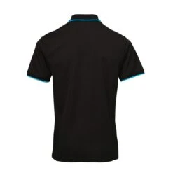Premier® Premier Contrast Coolchecker Piqué Polo Shirt -XAMAX pr618 bk 2ftu back