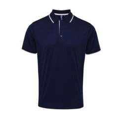 Premier® Premier Contrast Coolchecker Piqué Polo Shirt -XAMAX pr618 nv 2fwh front