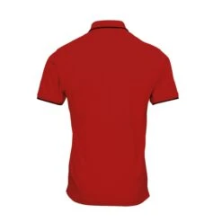 Premier® Premier Contrast Coolchecker Piqué Polo Shirt -XAMAX pr618 rd 2fbk back