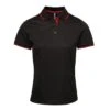 Premier® Premier Ladies Contrast Coolchecker Piqué Polo Shirt 2 Premier® Premier Ladies Contrast Coolchecker Piqué Polo Shirt -XAMAX pr619 bk 2frd front