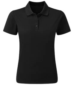 Premier® Premier Ladies Spun Dyed Recycled Polo Shirt -XAMAX pr633 blk front 1