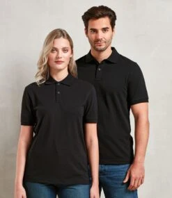 Premier® Premier Essential Unisex Polo Shirt 28 Premier® Premier Essential Unisex Polo Shirt -XAMAX pr995 blk model 1 hero 6