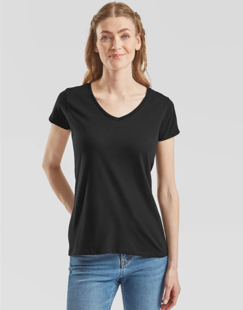 Fruit Of The Loom Ladies Iconic 150 V-Neck T 6 Fruit Of The Loom Ladies Iconic 150 V-Neck T - Image 4