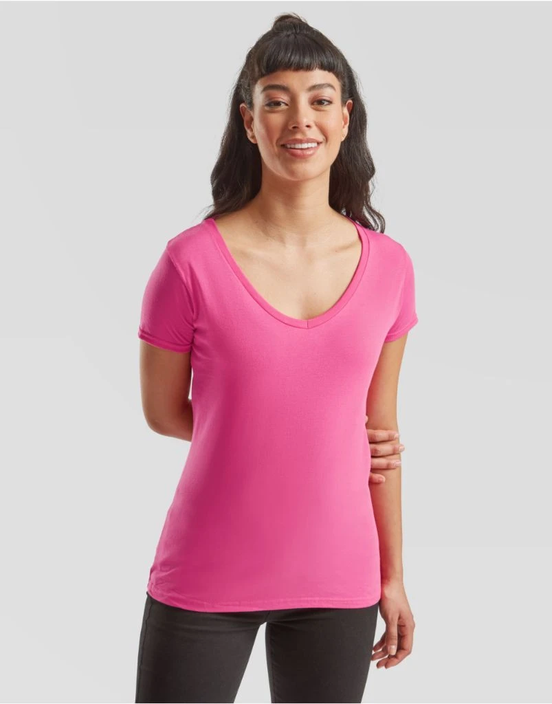 Fruit Of The Loom Ladies Iconic 150 V-Neck T 16 Fruit Of The Loom Ladies Iconic 150 V-Neck T - Image 14