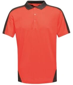 Regatta Professional Contrast Quick Wicking Polo Shirt -XAMAX rg424 cs 2fbk front 1