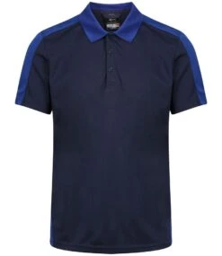 Regatta Professional Contrast Quick Wicking Polo Shirt -XAMAX rg424 nv 2fnr front 1