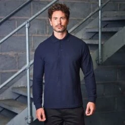 Pro RTX Pro Long Sleeve Piqué Polo Shirt -XAMAX rx102 navy 3