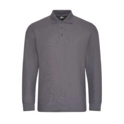 Pro RTX Pro Long Sleeve Piqué Polo Shirt -XAMAX rx102 solidgrey front