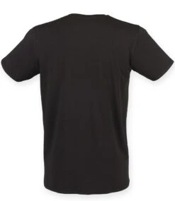 SF Men Feel Good Stretch V Neck T Shirt -XAMAX sf122 blk back 1