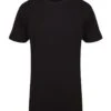 SF Men Longline Dipped Hem T Shirt 2 SF Men Longline Dipped Hem T Shirt -XAMAX sf258 blk front