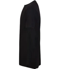 SF Men Longline Dipped Hem T Shirt -XAMAX sf258 blk left 3