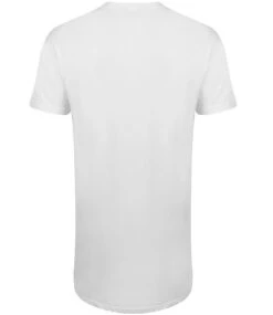 SF Men Longline Dipped Hem T Shirt -XAMAX sf258 whi back