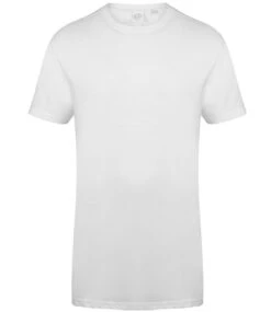 SF Men Longline Dipped Hem T Shirt -XAMAX sf258 whi front