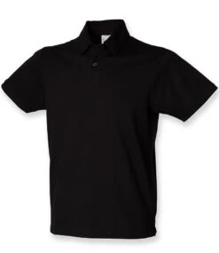 SF Men Stretch Piqué Polo Shirt -XAMAX sf42 blk front 1