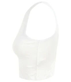 SF Ladies Cropped Top 27 SF Ladies Cropped Top -XAMAX sk106 whi left