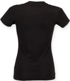 SF Ladies Feel Good Stretch V Neck T Shirt -XAMAX sk122 blk back 3
