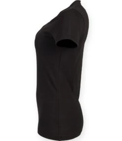 SF Ladies Feel Good Stretch V Neck T Shirt -XAMAX sk122 blk left 1