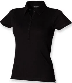 SF Ladies Stretch Piqué Polo Shirt -XAMAX sk42 blk front 3