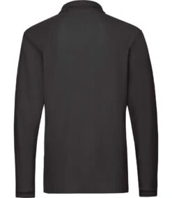 Fruit Of The Loom Mens Premium Long Sleeve Polo 23 Fruit Of The Loom Mens Premium Long Sleeve Polo -XAMAX ss24 blk back
