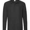 Fruit Of The Loom Mens Premium Long Sleeve Polo 2 Fruit Of The Loom Mens Premium Long Sleeve Polo -XAMAX ss24 blk front
