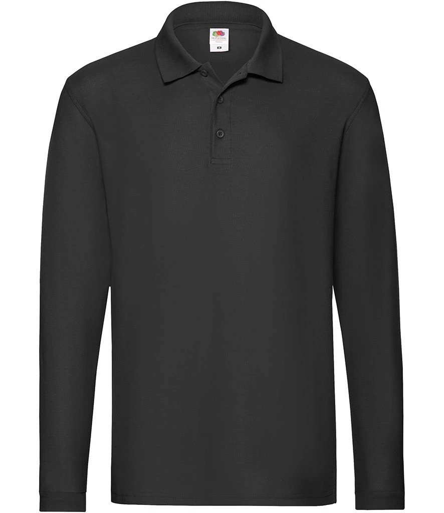Fruit Of The Loom Mens Premium Long Sleeve Polo 3 Fruit Of The Loom Mens Premium Long Sleeve Polo