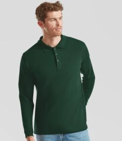 Fruit Of The Loom Mens Premium Long Sleeve Polo 31 Fruit Of The Loom Mens Premium Long Sleeve Polo -XAMAX ss24 for model 3