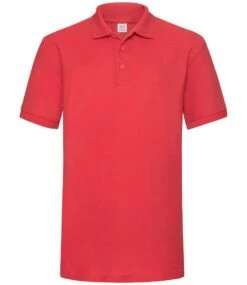 Fruit Of The Loom Mens 65/35 Heavy Polo -XAMAX ss27 red front 1