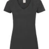 Fruit Of The Loom Ladies Valueweight V-Neck T Shirt 1 Fruit Of The Loom Ladies Valueweight V-Neck T Shirt -XAMAX ss702 blk front
