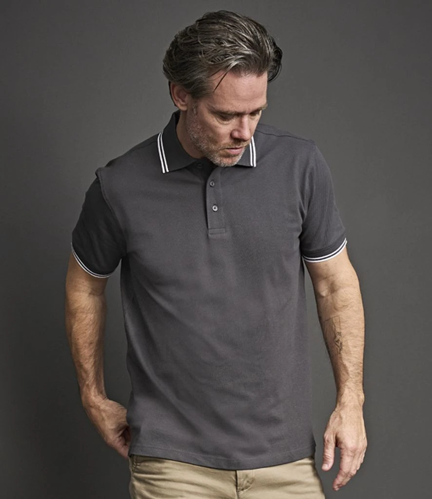 Tee Jays Mens Luxury Stripe Stretch Polo 16 Tee Jays Mens Luxury Stripe Stretch Polo - Image 14