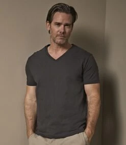 Tee Jays Mens Fashion V-Neck Sof-Tee -XAMAX t8006 dgy model hero 1