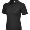 Uneek Ladies Ultra Cotton Poloshirt 1 Uneek Ladies Ultra Cotton Poloshirt -XAMAX uc115 bk h