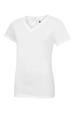Uneek Ladies Classic V Neck T Shirt 28 Uneek Ladies Classic V Neck T Shirt -XAMAX uc319 wh h